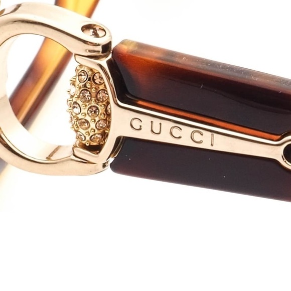 Gucci Eyeglasses GG 3204 UOO Tortoise & Gold Rectangular Frame Italy - Picture 2 of 8